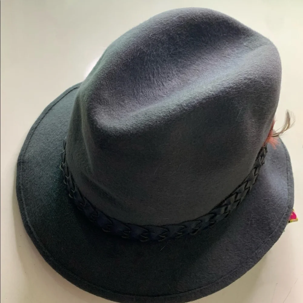 Vintage Stevens beaver Blend fedora hat slate grey men’s GQ fashion accent